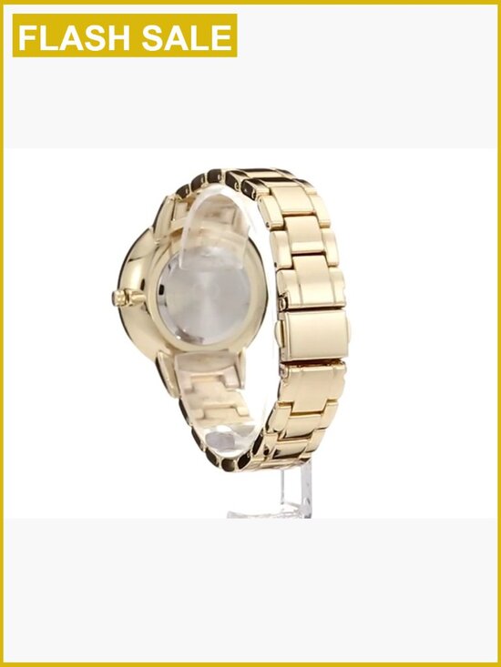 Crystal Accented Bracelet Watch with Domed Mineral Lens main image 3